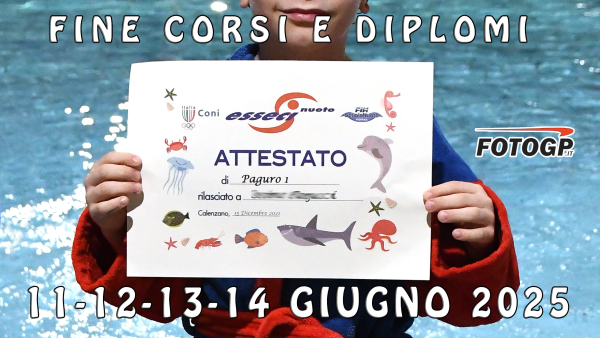 11-14/06/2025 - DIPLOMI CORSI NUOTO ESSECI - CALENZANO